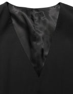 Dolce & Gabbana Black Wool Slim Fit Formal 3 Piece Men Suit Dolce & Gabbana