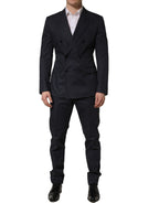 Dolce & Gabbana Blue Cotton Slim Fit Formal 2 Piece Men Suit