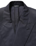 Dolce & Gabbana Blue Cotton Slim Fit Formal 2 Piece Men Suit