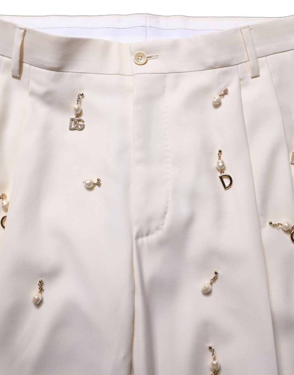 Dolce & Gabbana White Wool Slim Fit Formal 2 Piece Men Suit