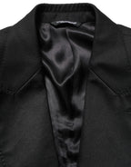 Dolce & Gabbana Black Wool Slim Fit Formal 2 Piece Men Suit