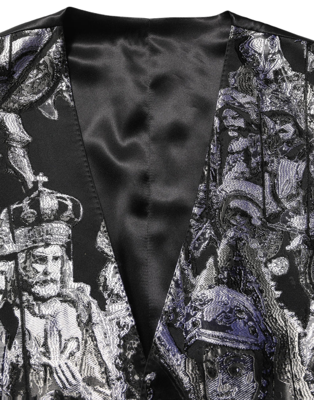 Dolce & Gabbana Black Jacquard Slim Fit Formal 3 Piece Suit Dolce & Gabbana