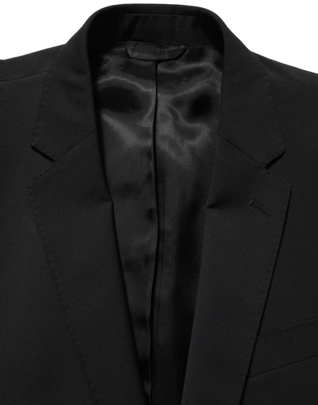 Dolce & Gabbana Black Wool Slim Fit Formal 2 Piece Men Suit