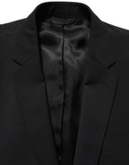 Dolce & Gabbana Black Wool Slim Fit Formal 2 Piece Men Suit