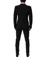 Dolce & Gabbana Black Wool Slim Fit Formal 2 Piece Men Suit