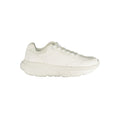 White U.S. POLO ASSN. women's polyurethane sneaker with sleek design and comfortable fit, shown from a side view.