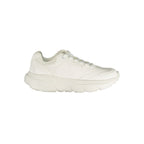 White U.S. POLO ASSN. women's polyurethane sneaker with sleek design and comfortable fit, shown from a side view.
