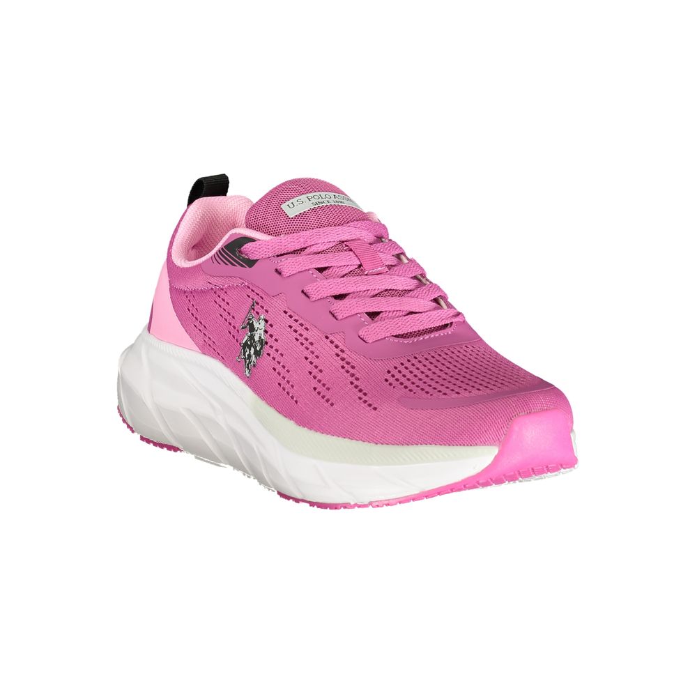 U.S. POLO ASSN. Pink Polyurethane Women Sneaker U.S. POLO ASSN.