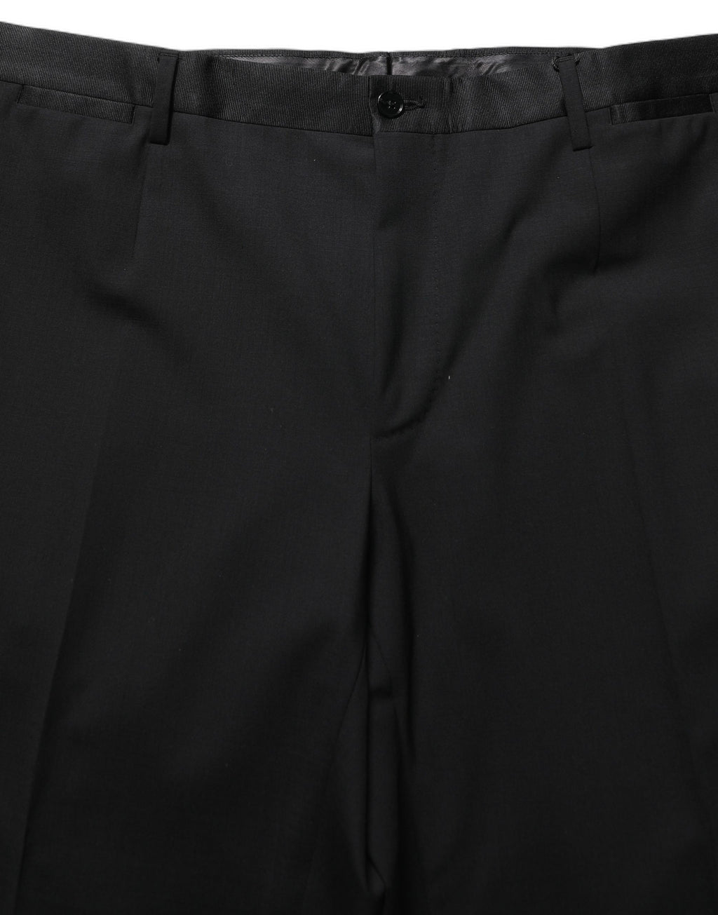 Dolce & Gabbana Black Wool Tapered Leg Dress Trouser Pants