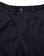 Dolce & Gabbana Black Cotton Tapered Leg Dress Trouser Pants