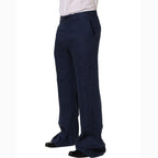 Dolce & Gabbana Blue Linen Straight Men Dress Trouser Pants