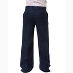 Dolce & Gabbana Blue Linen Straight Men Dress Trouser Pants