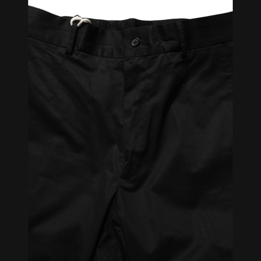 Dolce & Gabbana Black Cotton Tapered Leg Dress Trouser Pants