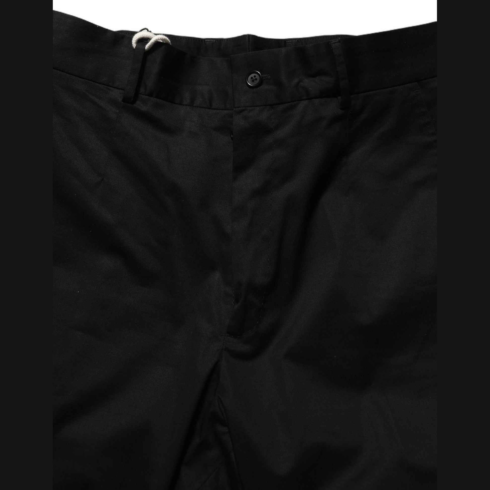 Dolce & Gabbana Black Cotton Tapered Leg Dress Trouser Pants