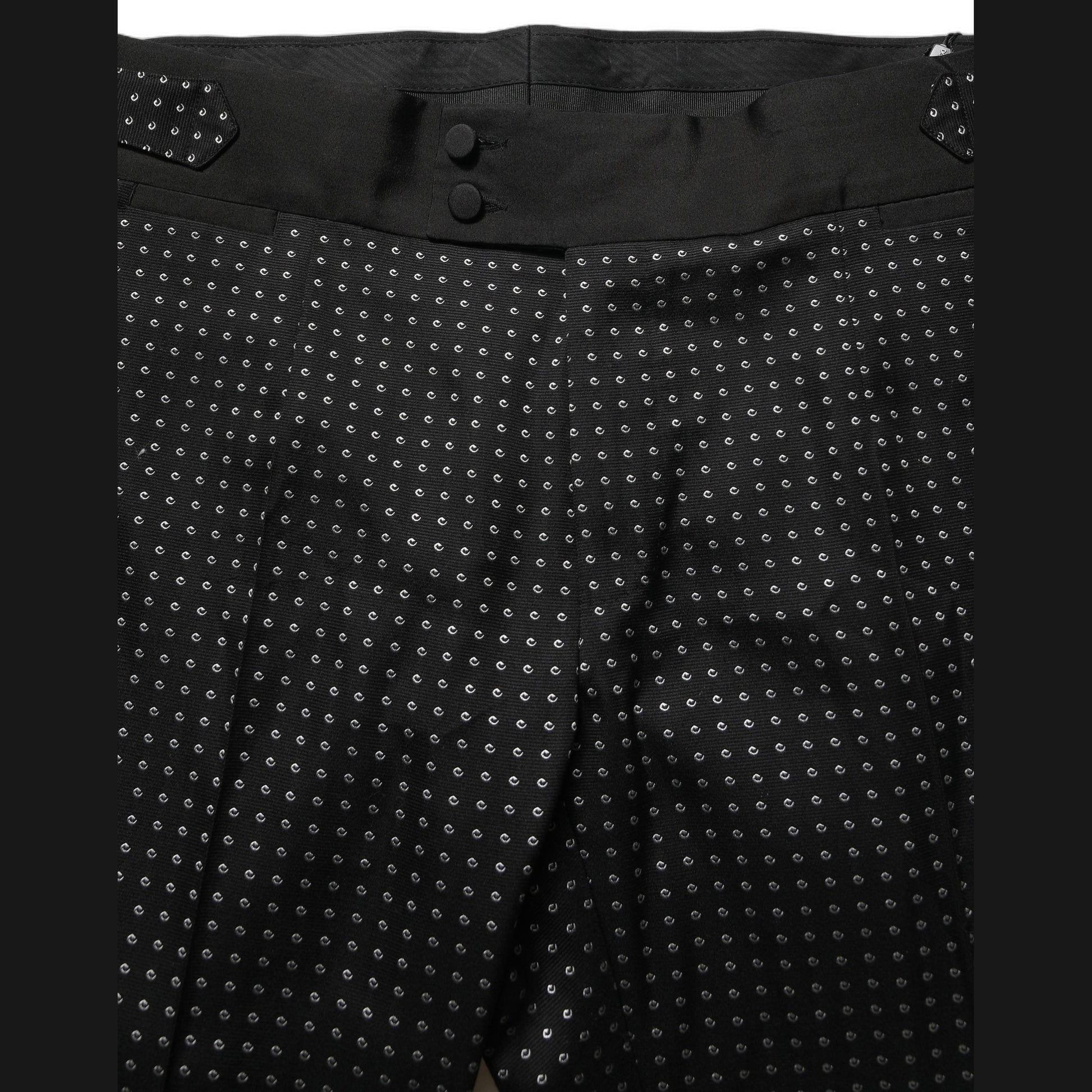 Dolce & Gabbana Black Polka Dot Cotton Dress Trouser Pants Dolce & Gabbana