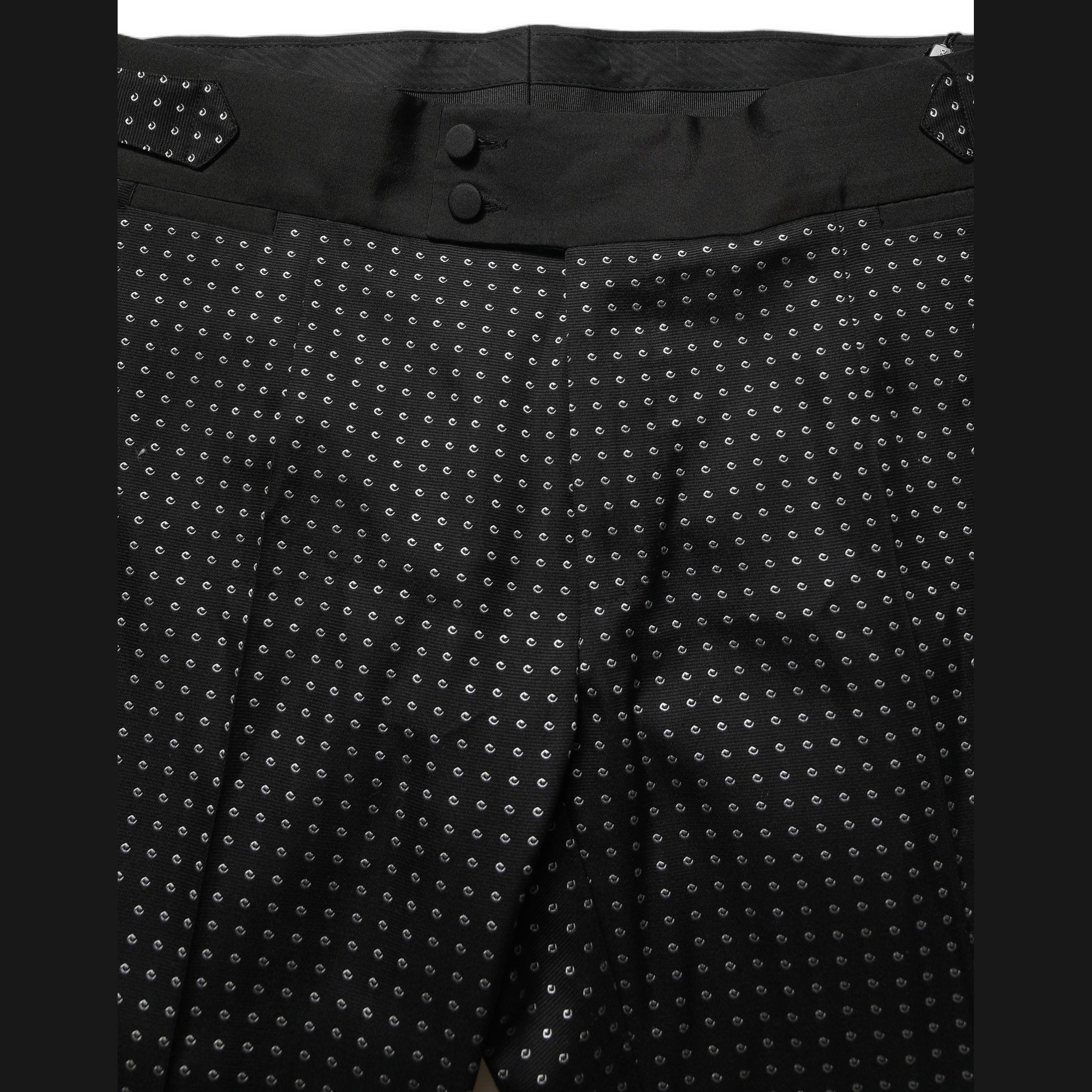 Dolce & Gabbana Black Polka Dot Cotton Dress Trouser Pants Dolce & Gabbana