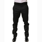 Dolce & Gabbana Black Polka Dot Cotton Dress Trouser Pants Dolce & Gabbana