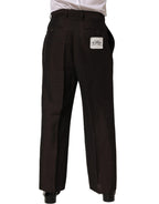 Dolce & Gabbana Brown Linen Straight Men Dress Trouser Pants