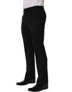 Dolce & Gabbana Black Wool Tapered Men Dress Trouser Pants