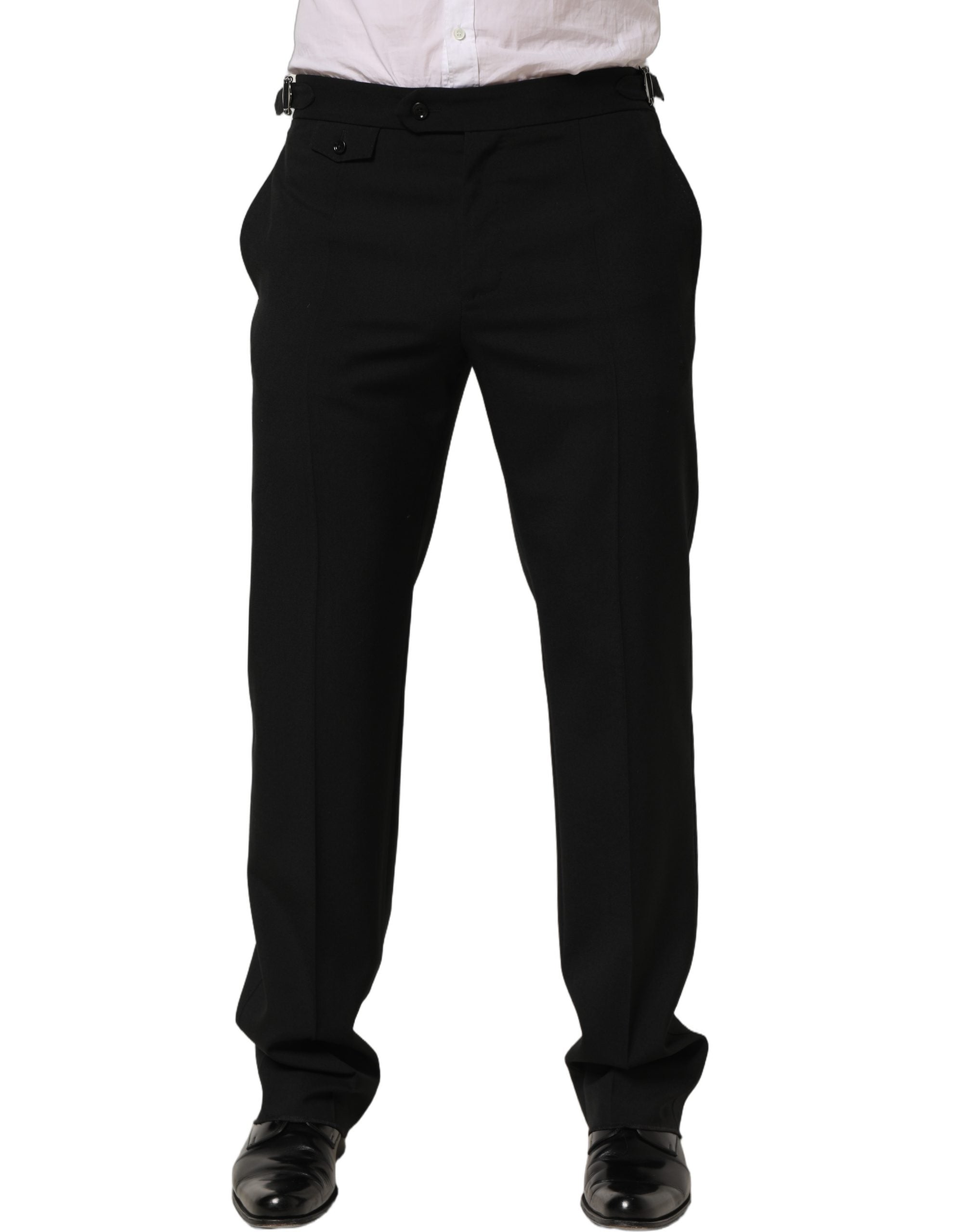Dolce & Gabbana Black Tapered Leg Men Dress Trouser Pants Dolce & Gabbana