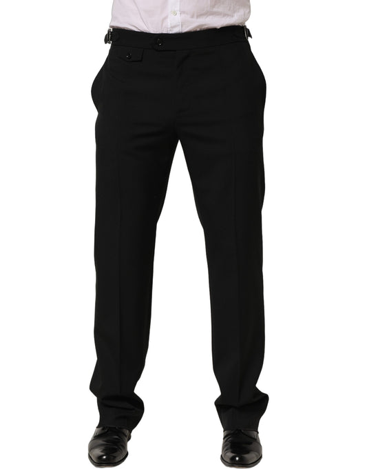 Dolce & Gabbana Black Tapered Leg Men Dress Trouser Pants Dolce & Gabbana
