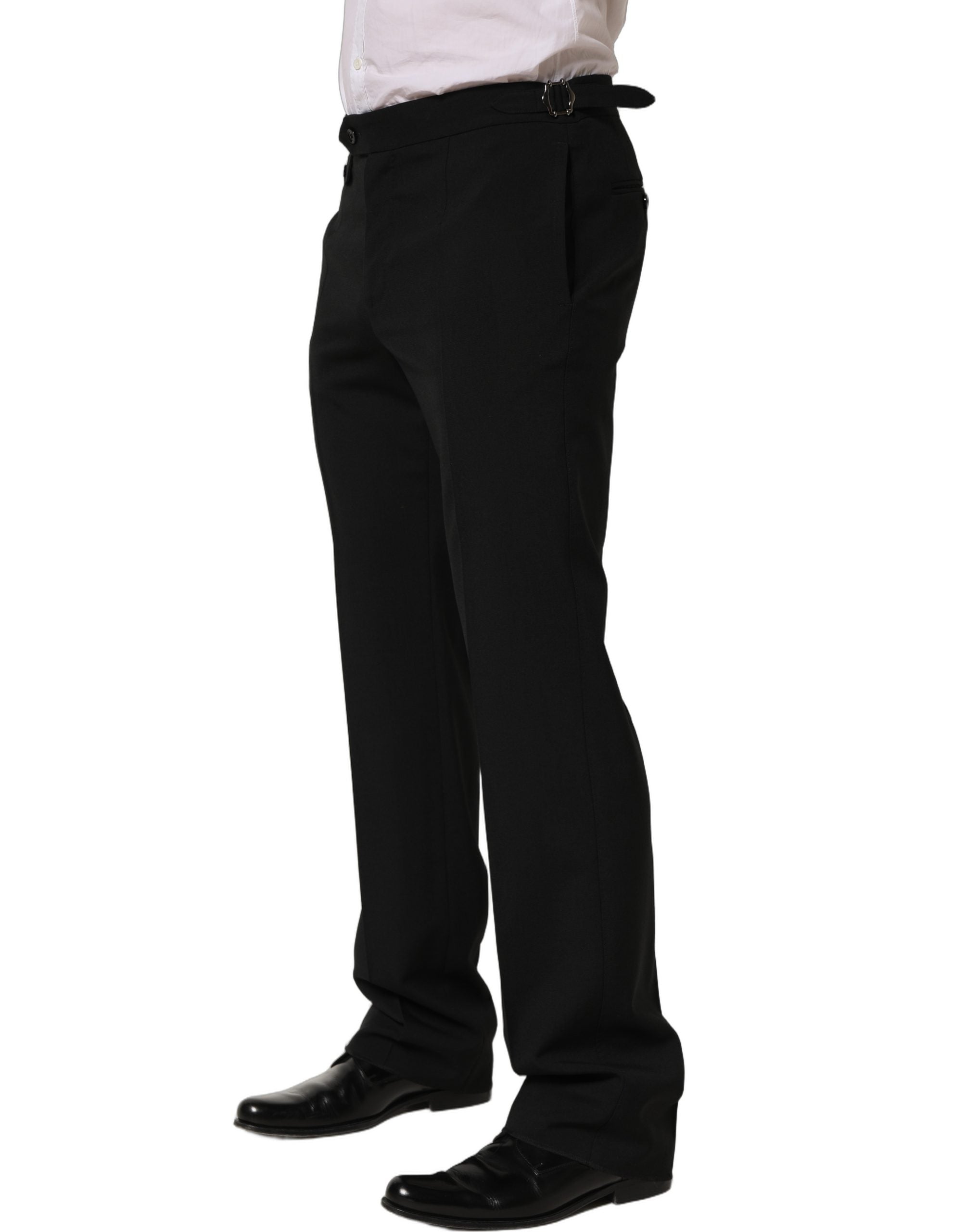 Dolce & Gabbana Black Tapered Leg Men Dress Trouser Pants Dolce & Gabbana