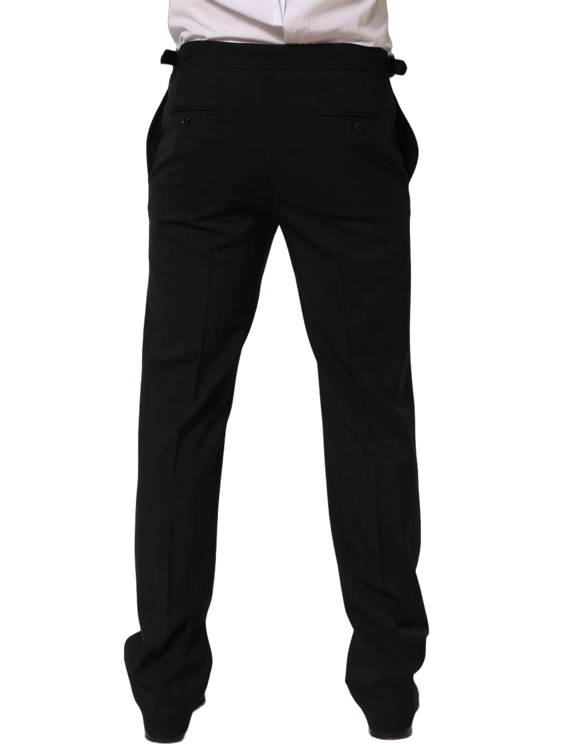 Dolce & Gabbana Black Tapered Leg Men Dress Trouser Pants Dolce & Gabbana