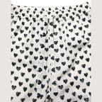 Dolce & Gabbana White Graphic Heart Print Men Trousers Pants
