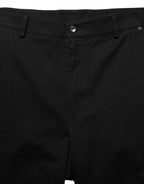 Dolce & Gabbana Black Mid Waist Straight Men Trouser Pants