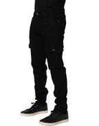 Dolce & Gabbana Black Cotton Stretch Skinny Men Denim Jeans