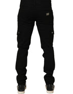 Dolce & Gabbana Black Cotton Stretch Skinny Men Denim Jeans