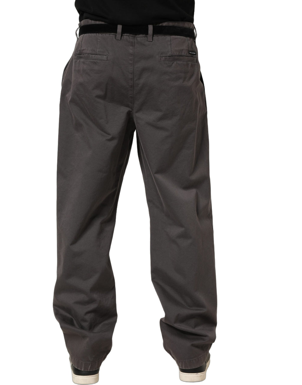 Dolce & Gabbana Dark Gray MidWaist Straight Men Trouser Pants