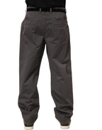 Dolce & Gabbana Dark Gray MidWaist Straight Men Trouser Pants