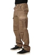 Dolce & Gabbana Brown Mid Waist Cargo Straight Trouser Pants