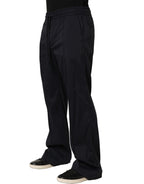 Dolce & Gabbana Black Nylon Straight Jogger Sweatpants Pants