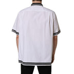 Dolce & Gabbana White LogoPatch Cotton Baseball Casual Shirt