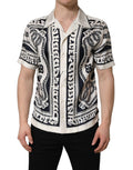 Dolce & Gabbana Black White Logo Bandana Short Sleeves Shirt