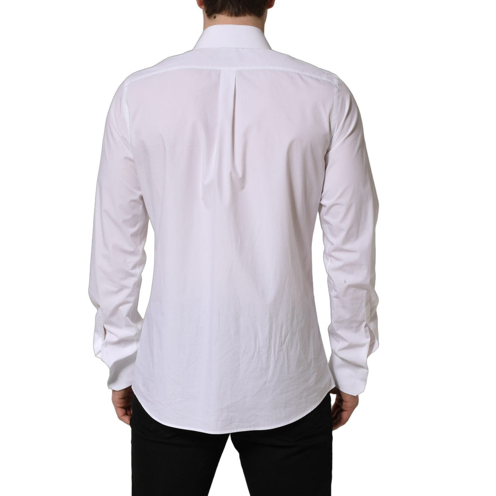 Dolce & Gabbana White MARTINI Long Sleeves Men Dress Shirt