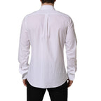 Dolce & Gabbana White MARTINI Long Sleeves Men Dress Shirt