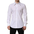 Dolce & Gabbana White MARTINI Long Sleeves Men Dress Shirt