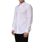 Dolce & Gabbana White MARTINI Long Sleeves Men Dress Shirt