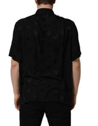 Dolce & Gabbana Black Logo Monogram Short Sleeves Men Shirt