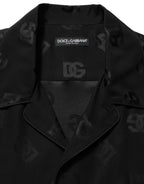 Dolce & Gabbana Black Logo Monogram Short Sleeves Men Shirt