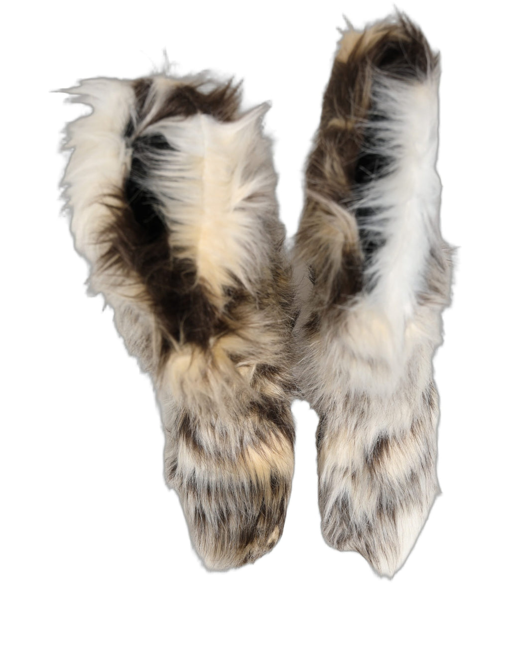 Dolce & Gabbana Multicolor Knee High Faux Fur Boots Shoes Dolce & Gabbana