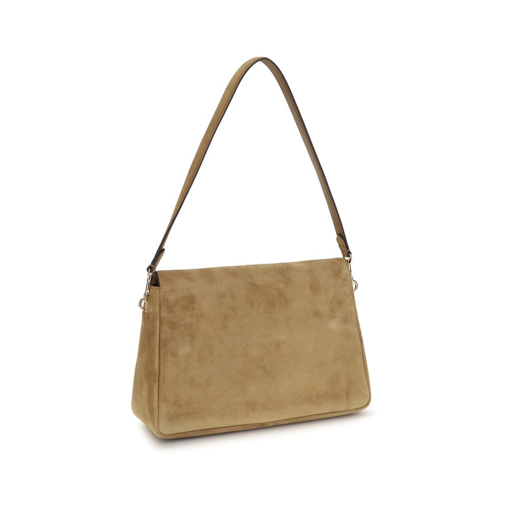 Tory Burch Beige Calf Leather Bos Taurus Shoulder Bag Tory Burch