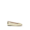 Valentino Garavani Gold Napa Leather / Calf Bos Taurus Ballet Flats Valentino Garavani