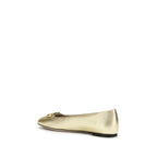Valentino Garavani Gold Napa Leather / Calf Bos Taurus Ballet Flats Valentino Garavani