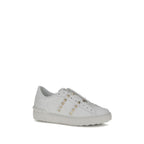 Valentino Garavani White Calf Leather Bos Taurus Sneakers