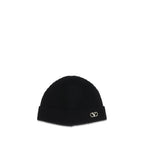 Valentino Garavani Black Cashmere Beanie Valentino Garavani