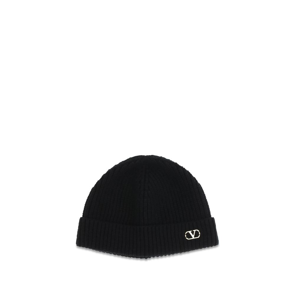 Valentino Garavani Black Cashmere Beanie Valentino Garavani